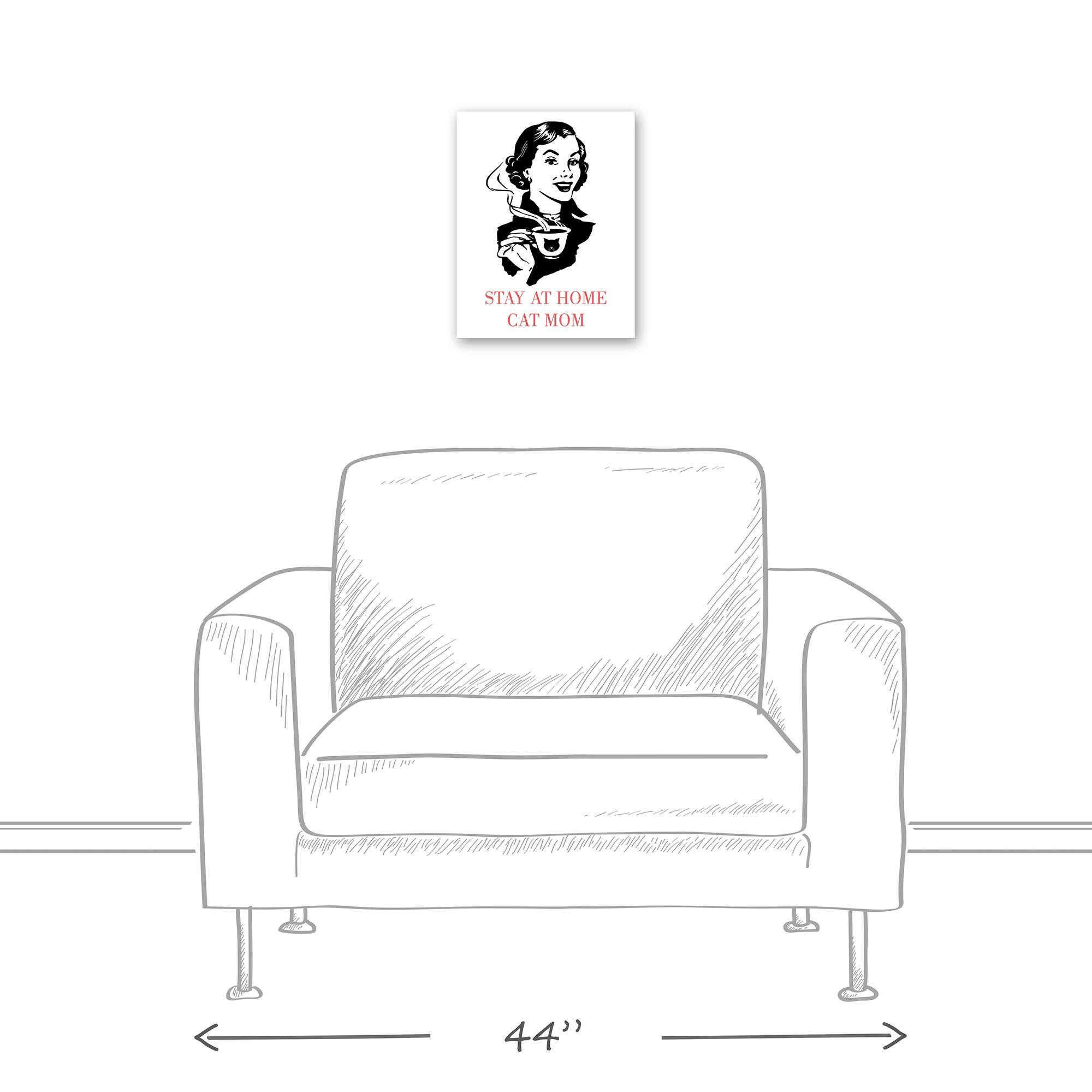 Stay At Home Cat Mom Canvas Wall Art